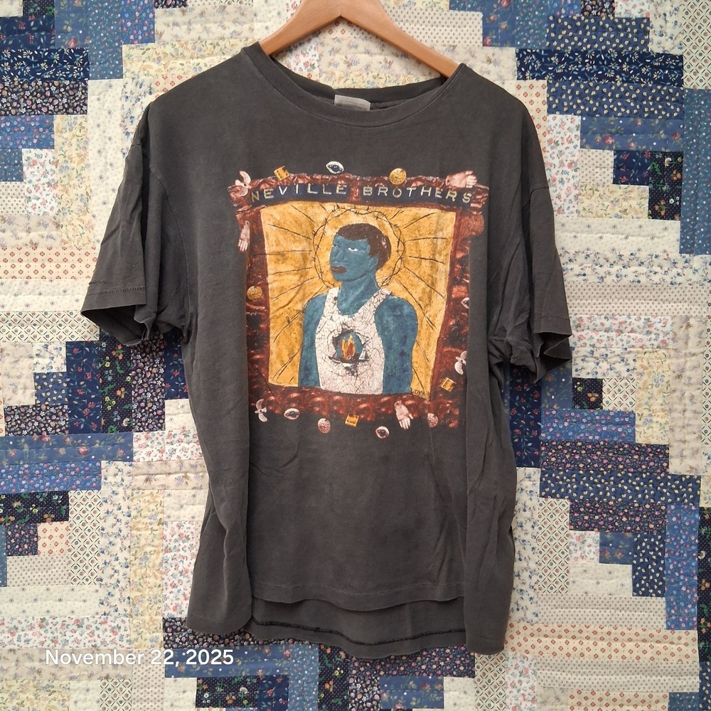Vintage Nevile Brothers T Shirt SZ XL Brothers Keeper Single Stitch Double Sided